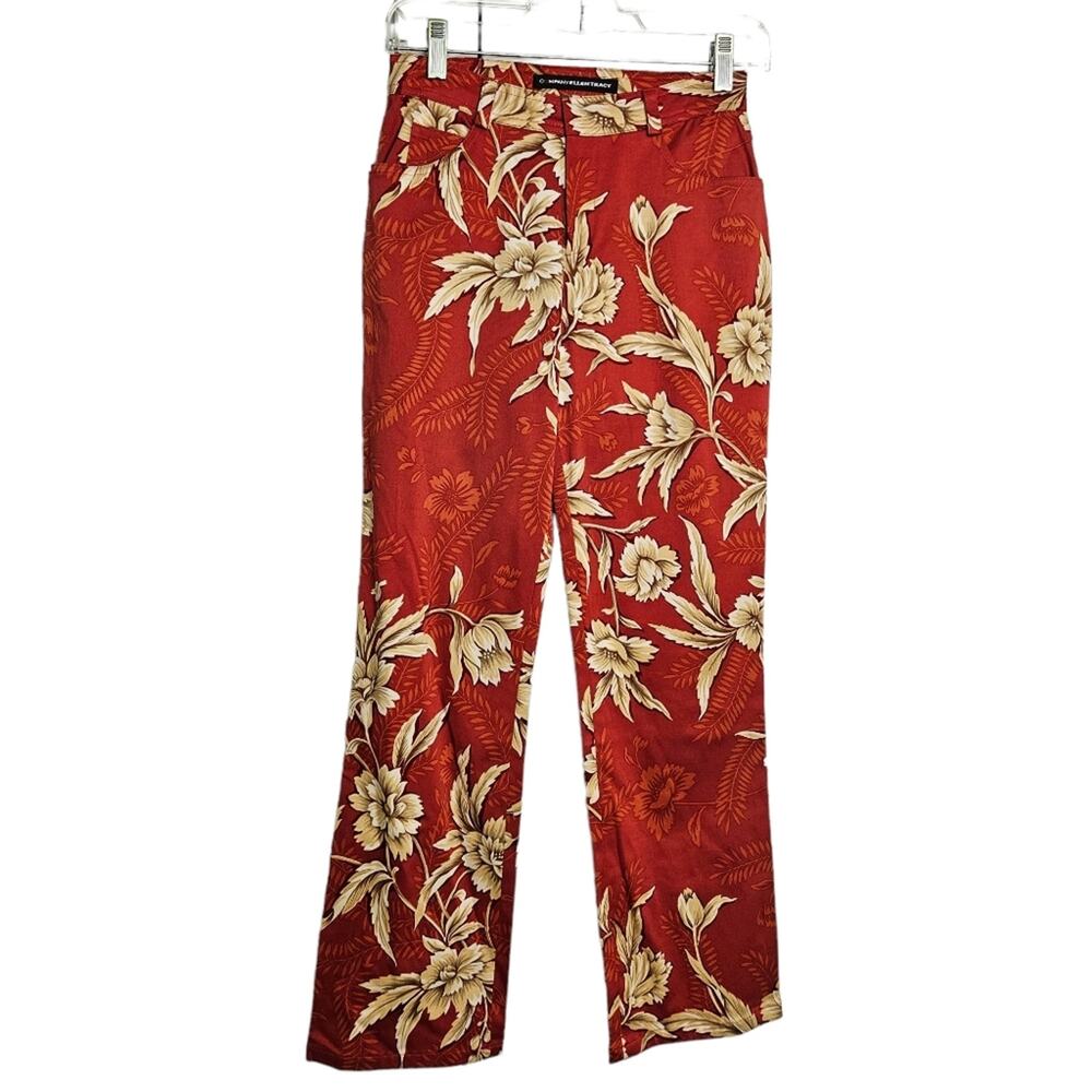 Company Ellen Tracy Womens NWT Floral Print Pants Size 2P Boho Resort Artsy